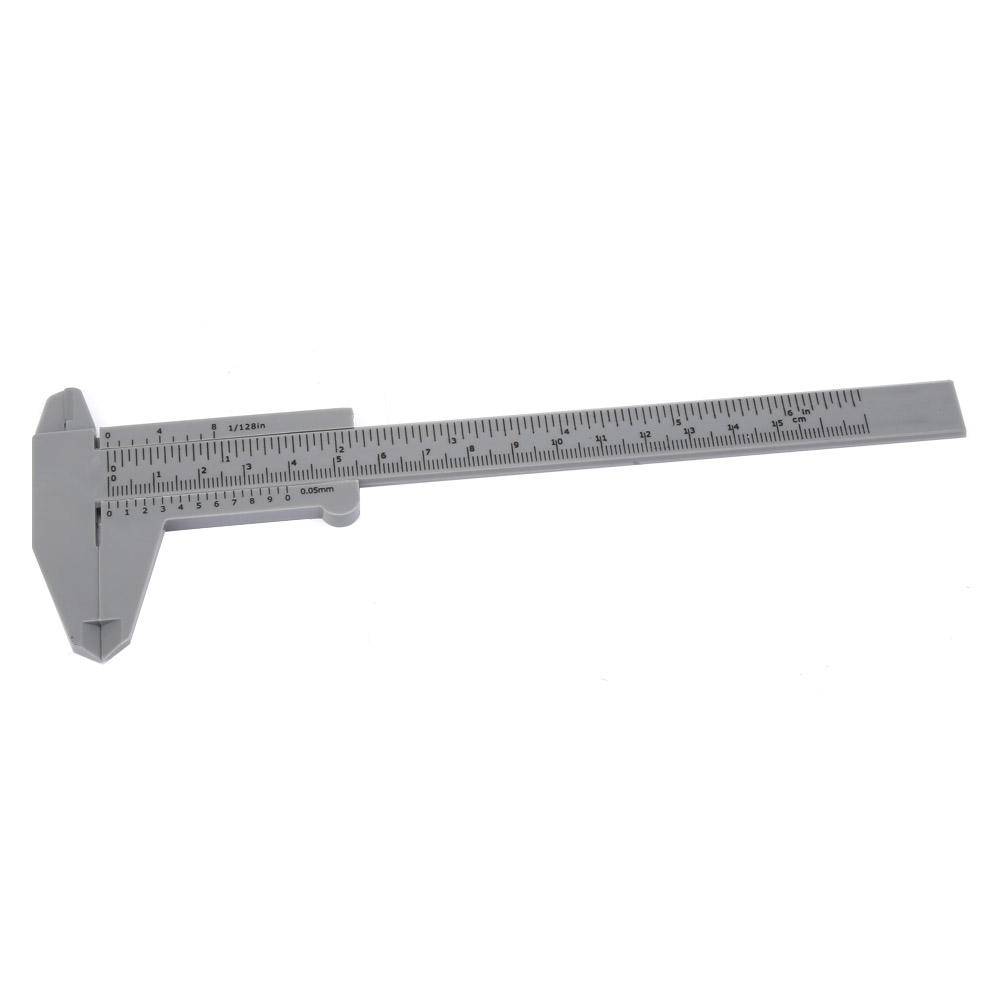 Calibro a corsoio in plastica ad alta precisione 150 mm strumento di misurazione 0,5 mm(Grigio)