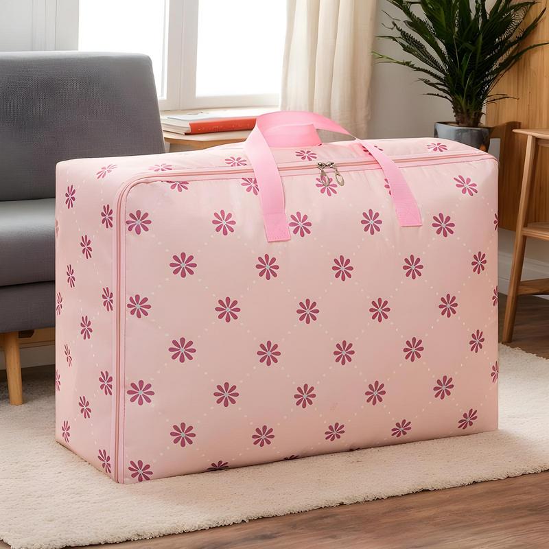Quilt Storage Bags With Zipper Blankets Organizer Waterproof Foldable Zippered Handbags For Space-Saving Storage Dorm Clothes