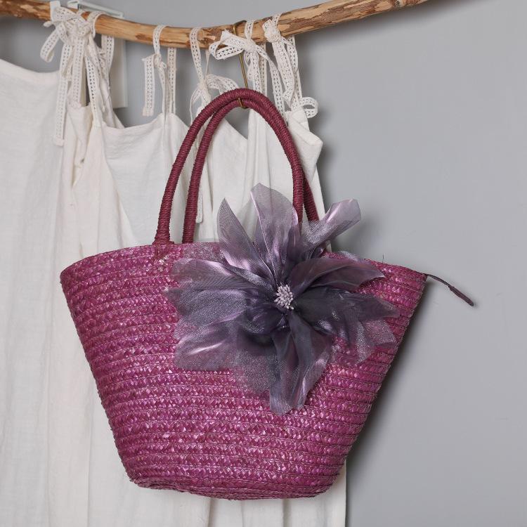 2025 Simple Straw Bag: Women's Pastoral Ins-Style Handbag for Beach Vacations