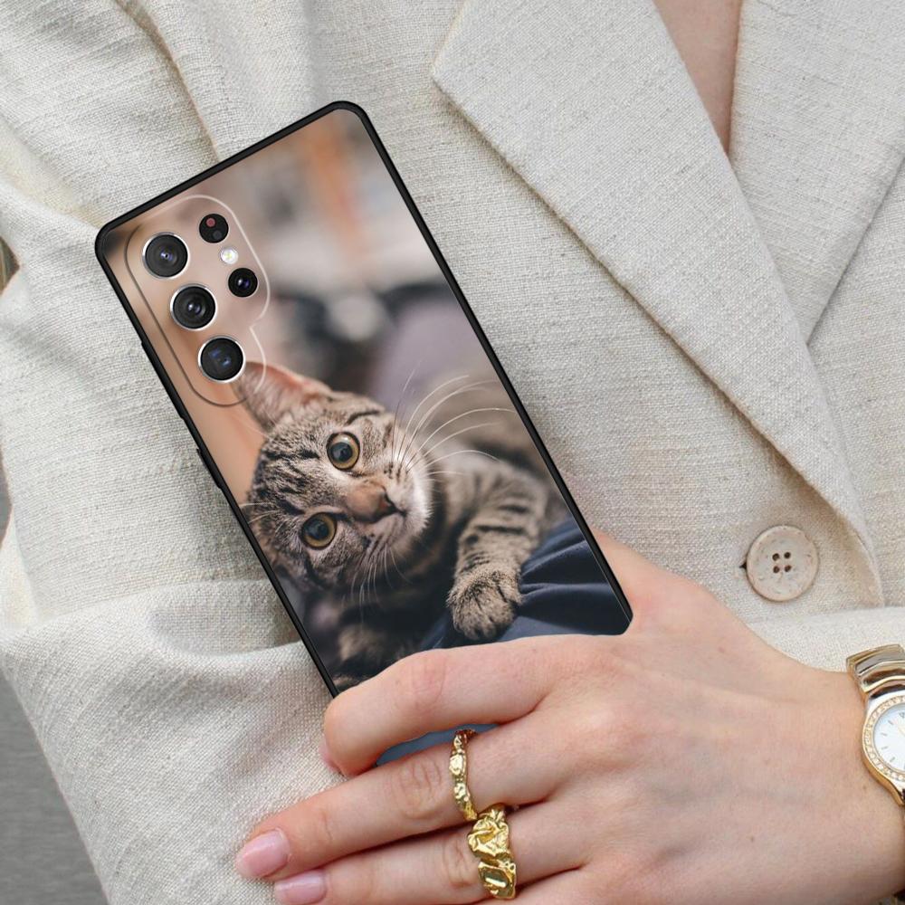 Cute Cat Animal Cell Phone Case for Samsung Galaxy S26 Ultra S25 S24 S23 S22 S21 S20 Note10 Cover