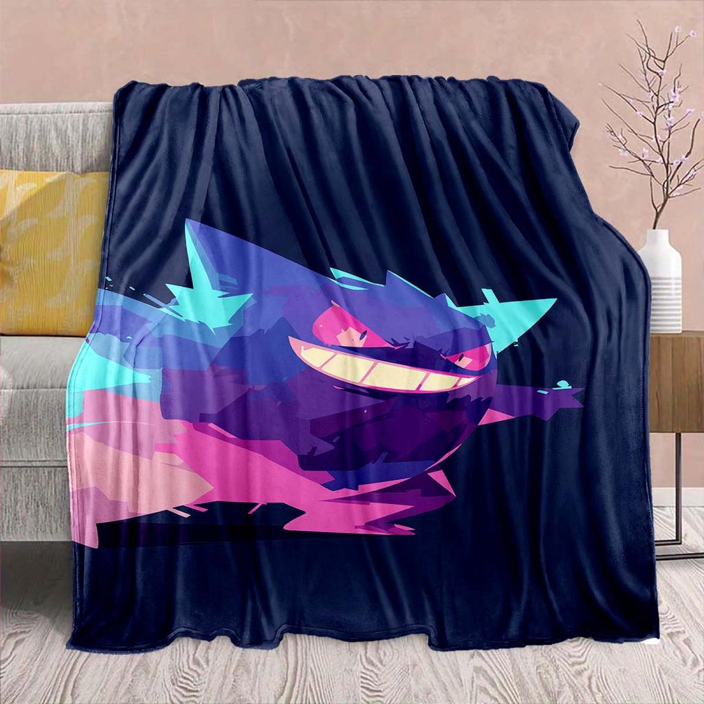 Pokémon Anime Flannel Blanket - Soft Warm Perfect for Sofa, Bedding Camping Travel Office Home Decor -QJY