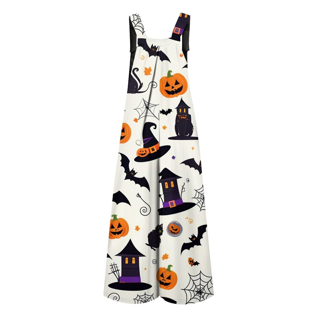 Moda pentru femei St. Salopetă casual largă retro cu bretele, imprimată pentru Ziua Sfântului Patrick