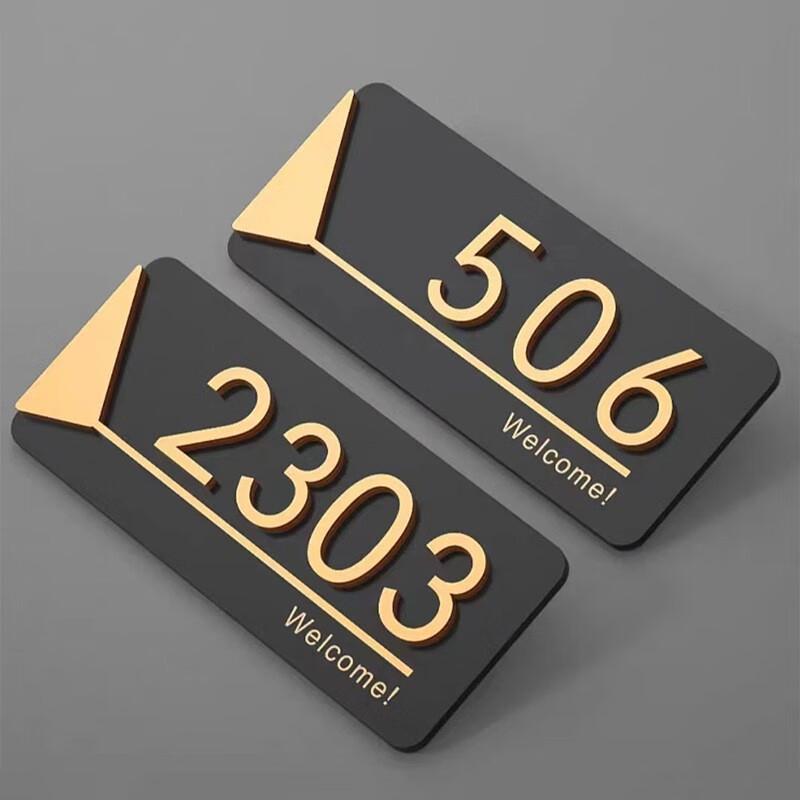 Placas de Puerta y Números de Casa Acrílicos Autoadhesivos