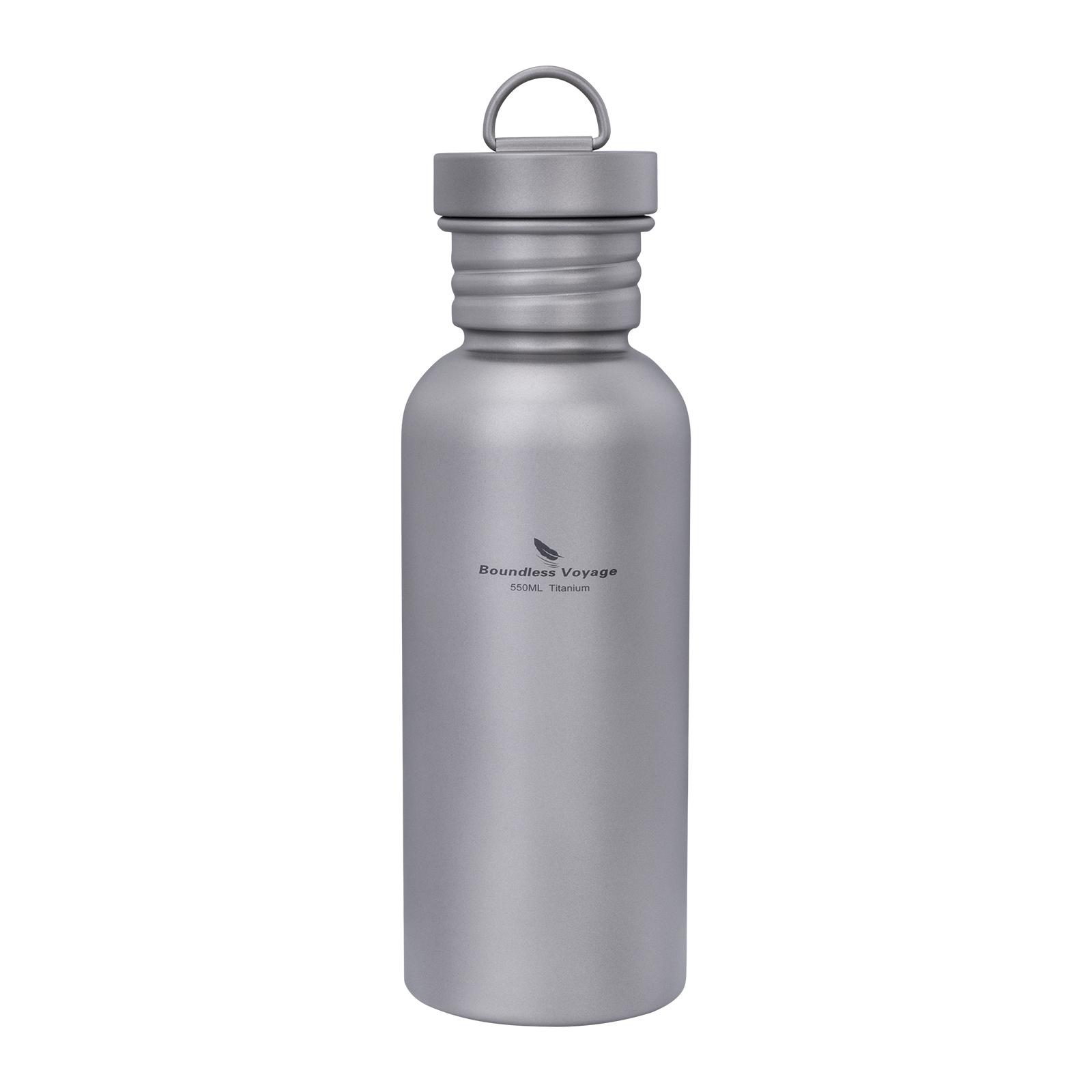 

Titanium Water Bottle Single Layer Wide Mouth & Leak-Proof & Reusable Outdoor Drinkware Ultralight for Hiking