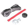 Winch Rope Kit with Spring Clevis Sling Hook Rubber Stopper 4400lbs Loading Wear Resistant Universal