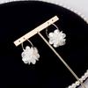 Korean 3D Flower Pearl Earrings – Elegant, Versatile, Fairy-Inspired Ear Cuffs for Women