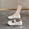 Fashion temperament Mary Jane shoes women's autumn new flat-soled small leather shoes can be stepped on two single shoes