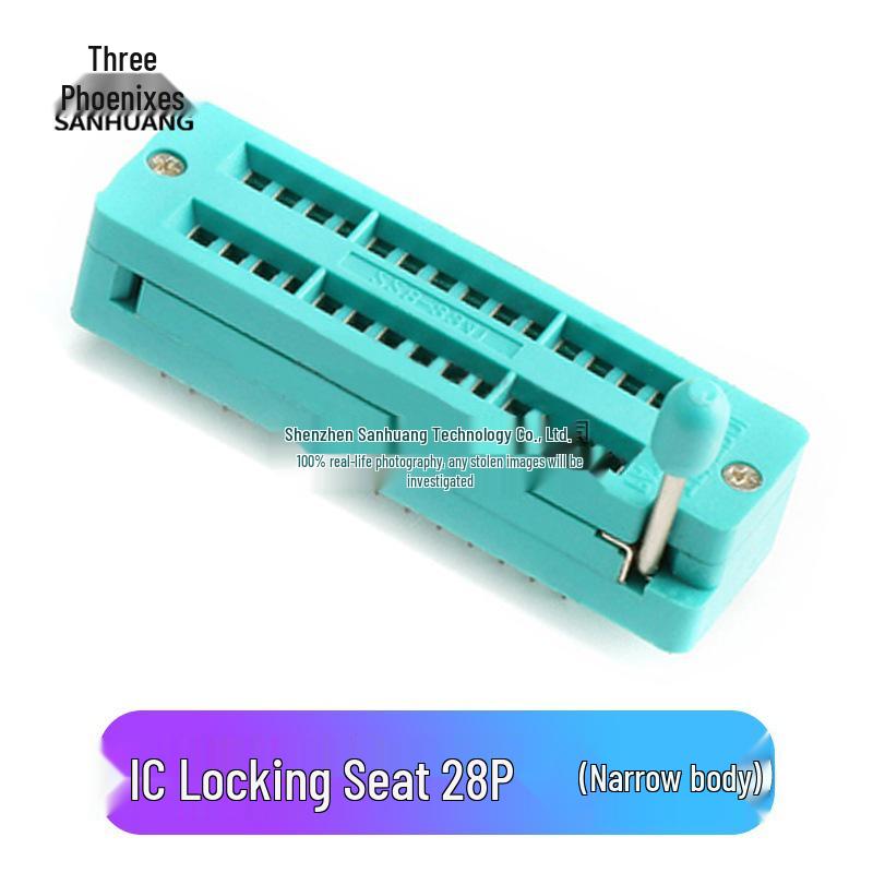 Adjustable IC Test Socket for Single-Chip Microcontroller - Compatible with 14/16/18/20/24/28/40P Wide & Narrow Body