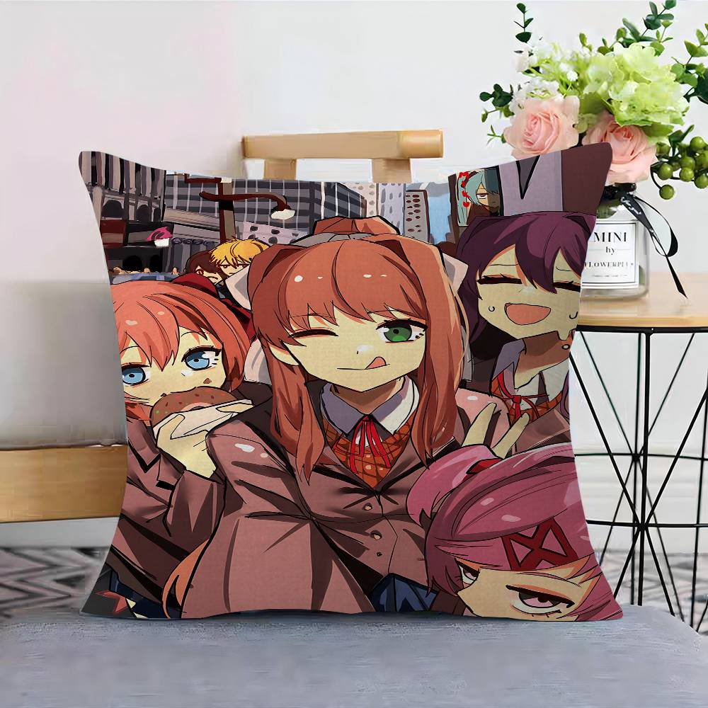 Anime Game DDLC D-Doki Pillow Cover Sofa Cushion Cover Home Room Decoration Children Gift