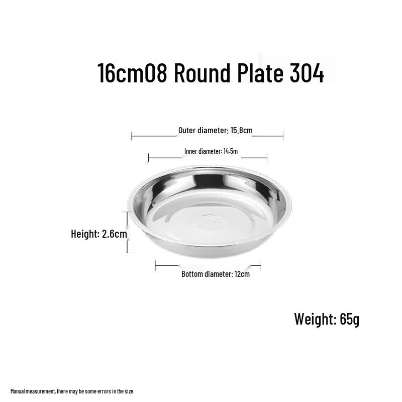 304 Stainless Steel Round Dinner Plates