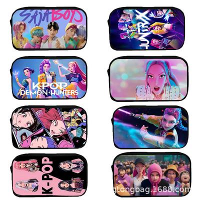 Kpop Hexenjäger, trendiges Kinder-Federmäppchen hochauflösender Druck große Kapazität leichtgewichtig Huntrix Kpop Druck