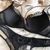 Sexy Hollow Cross Sling Bra French Lace Flowers Embroidery Women Underwear Set Comfort Thin Cup Push Up Bras Romantic Lingerie