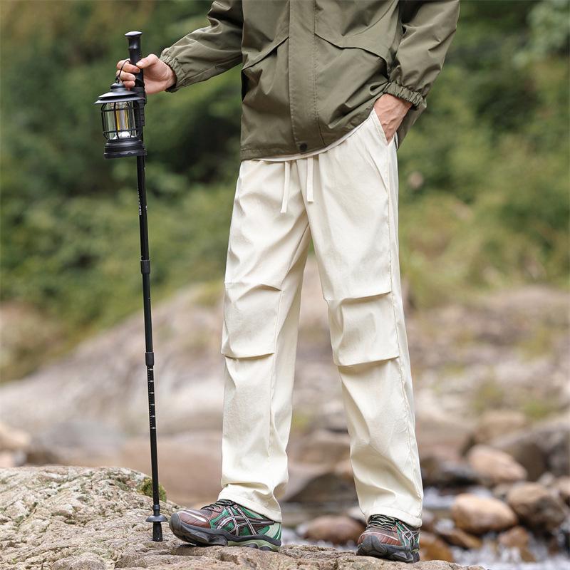 Herren Trendy Lockere Gerade Paratrooper Hose - Vielseitig, Wasserdicht, Kordelzug Jackenhose für Lässigen Outdoor-Gebrauch