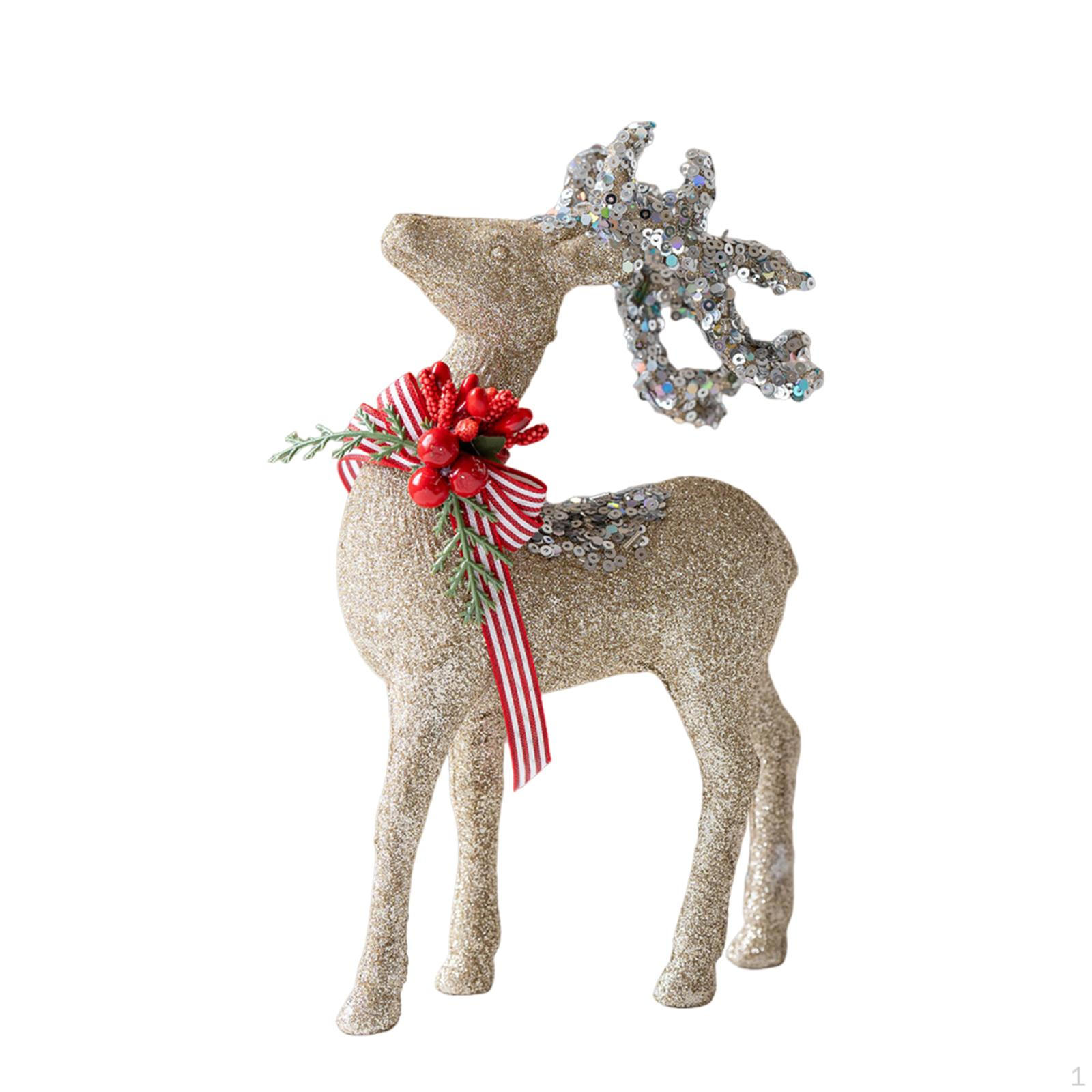 Рождественские фигурки оленей Декор Реквизит для фото класса Анималистические скульптуры Стоящий олень