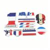 Französische Nationalflagge Aluminiumlegierung Namensschild 3D Metall Autoaufkleber Flagge Kratzschutz Aufkleber Auto Personalisiertes Dekoratives Hecketikett