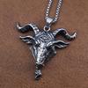 Gothic Lucifer Goat Men's Pendant Chain Popular Charm Stainless Steel Satan Baphomet Necklace Gift Jewelry Accessories