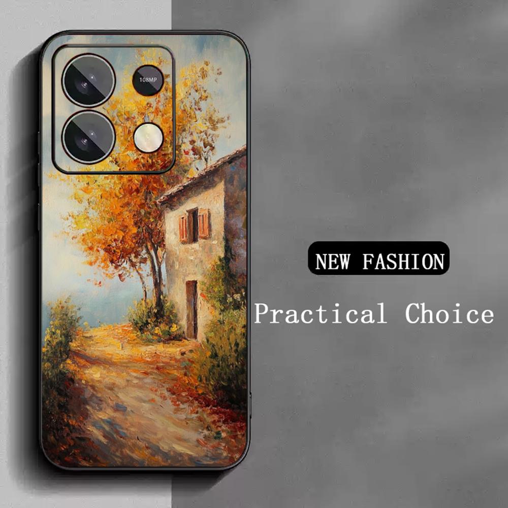 Claude Monet Painting Classic Art Phone Case For Redmi Note 14 13 12 11 Pro Plus S 5G 14C A3 Soft Black Phone Cover