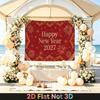 Party Backdrop New Year Red Elegant Flat Wedding Shower Minimalist Photo Background Decor Front Door Decor
