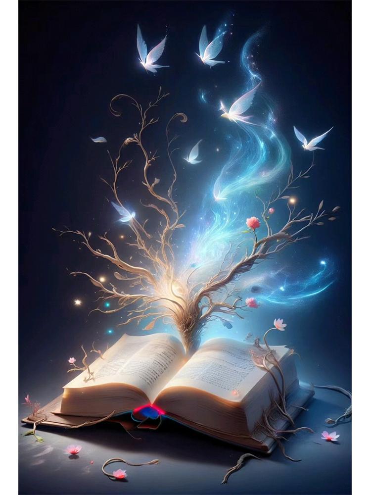 DiY 5D Diamond Painting Magic Book Cross Embroidery Set Dream Scenery Animal Diamond Embroidery Fairy Home Decoration Gift