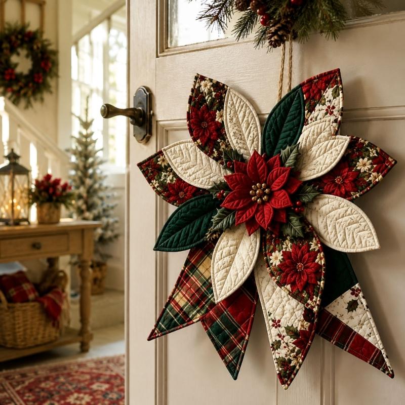 Patchwork Fabric Display Craft Set, DIY Sewing Project for Door Hangers, Wall Panels, and Seasonal Party Styling