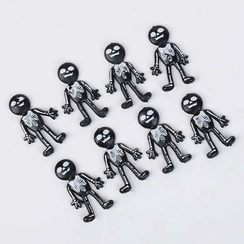 15/30pcs Halloween Stretchy Skeleton Toys Trick or Treat Props Gift Kids Boy Birthday Favors Halloween Goodie Bag Basket Filler