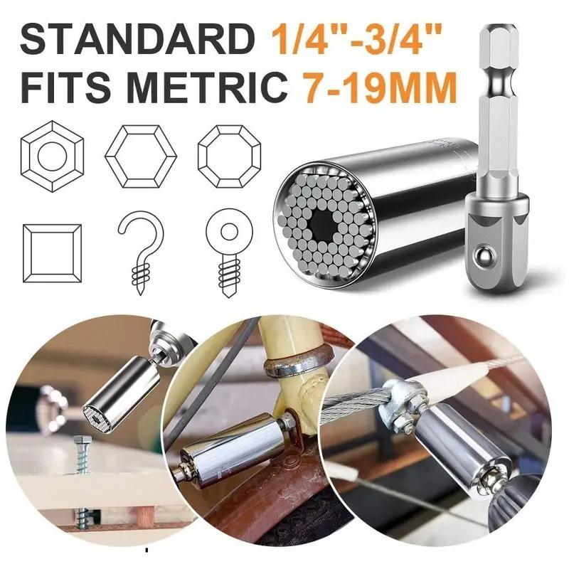Universal Socket Sleeve Grip Ratchet Wrench Angle Drill Adapter Driver Extension Muti Tool Attachement Screwdriver Bit Holder