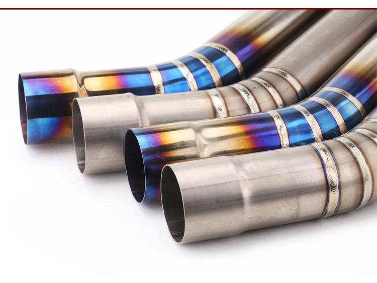 ZX6R/ZX10R Titanium Alloy Mid-Pipe Connector for Non-Destructive Motorcycle Modification