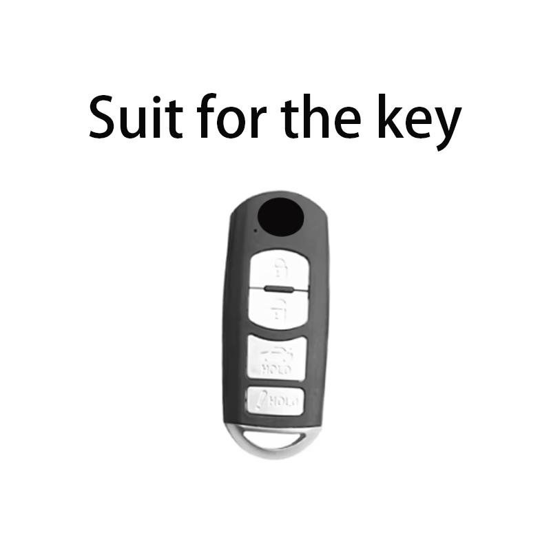 Metallic Gray Tpu 4 Button For Mazda 2 3 5 6 7 Cx-3 Cx-4 Cx-5 Cx-7 Cx-9 Axela Atenza Remote Car Key Case Cover Fob Holder Bag