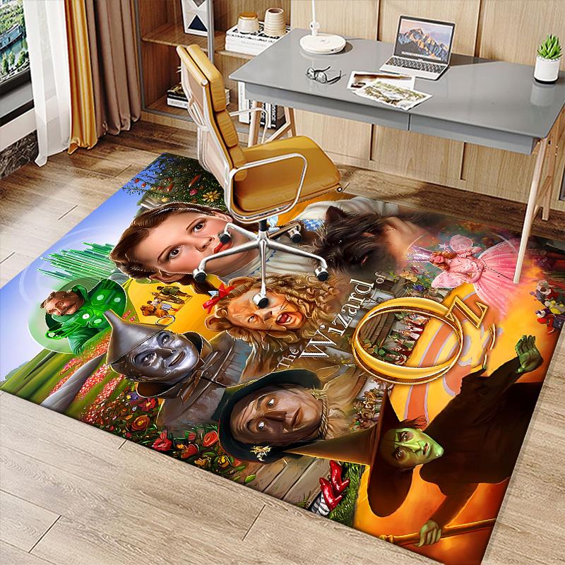 The Wizard of Oz Printed Absorbent Washable Carpet, Non-Slip Bathroom Mats, Kitchen Rugs, Yoga Mat,Living Room Entrance, Camping Picnic Rugs