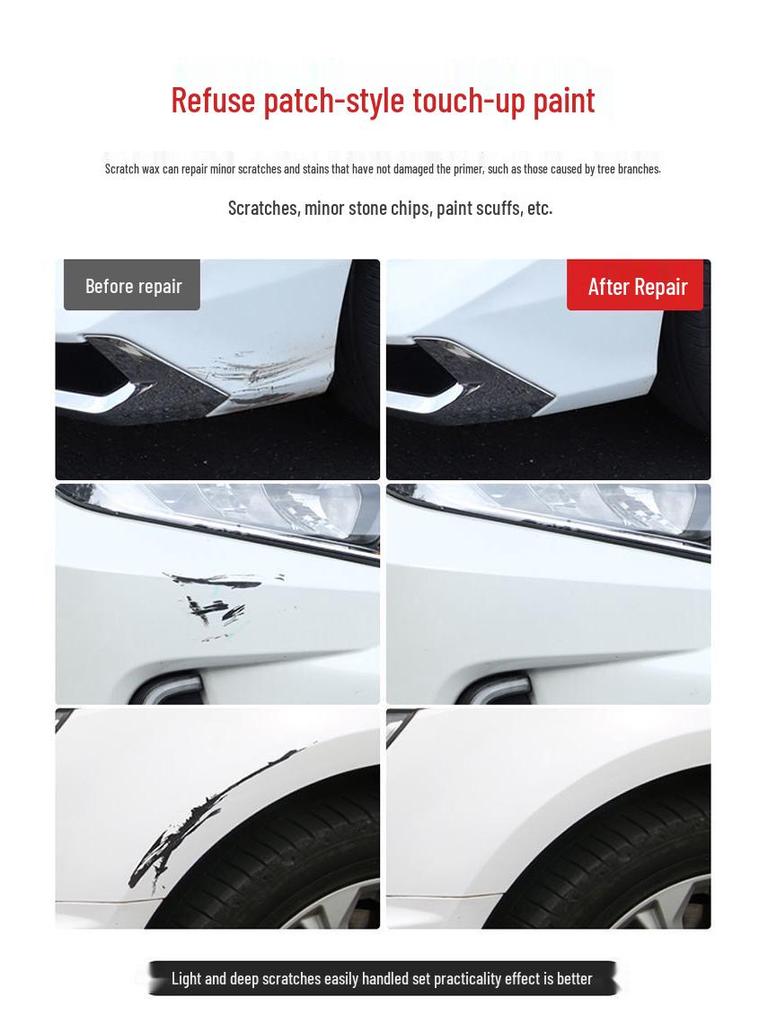 Auto Self-Spraying Paint Pen - Scratch Repair & Rustproof - Pearl White/Black
