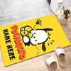 Custom Pochacco Mat Personalized Name, Polyester Washable Indoor Entryway Rug, Gift for Christmas, Easter, Thanksgiving Day