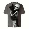 Funny Cats 3D Printed T-Shirt Men Animal Pets Cat Summer O-Neck Tops Streetwear Short Sleeve