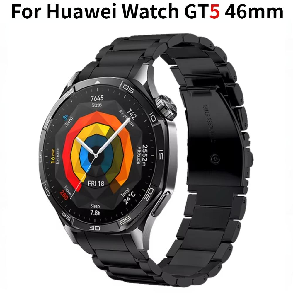 No Gap Official Metal Band For Huawei Watch GT5-4 46mm Stainless Steel Bracelet Wristband For Huawei Watch GT5 46mm Accessories