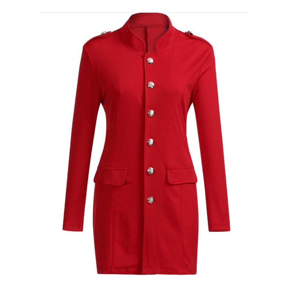 

Модные женские пиджаки с длинными рукавами и пуговицами с лацканами, приталенный маленький костюм, женская куртка, пальто 2XL красный