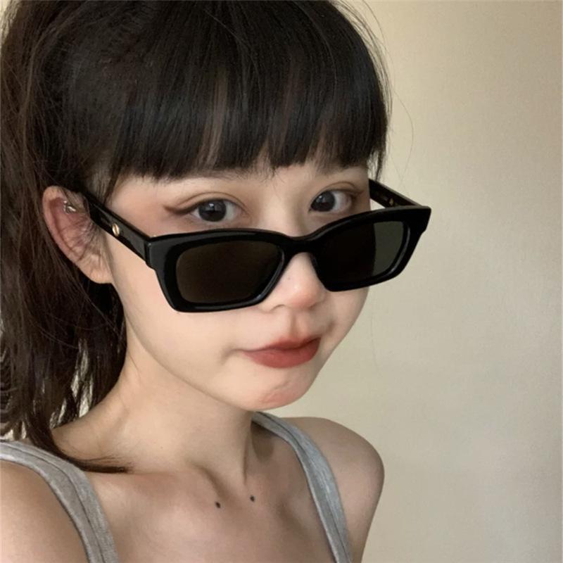 New Women Rectangle Vintage Sunglasses Brand Designer Retro Points Sun Glasses Female Lady Eyeglass Cat Eye Driver Goggles
