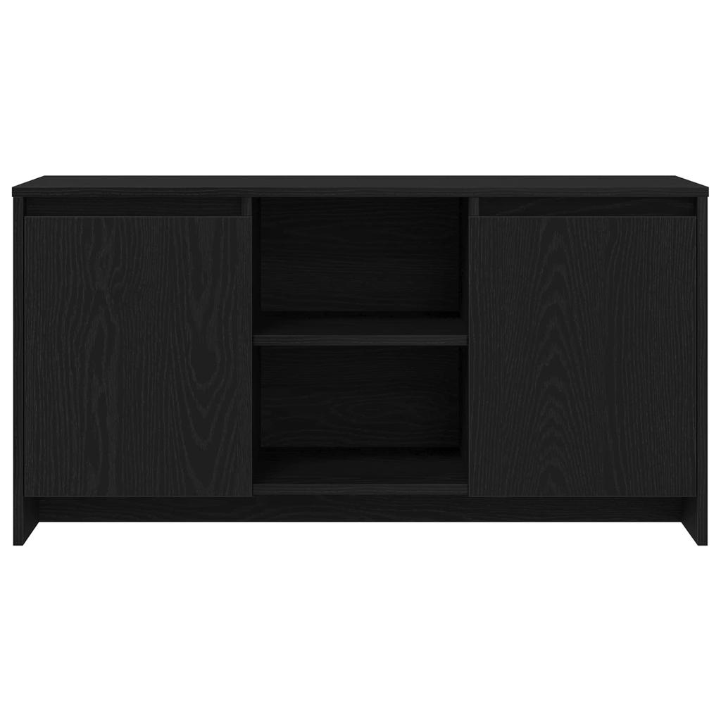 TV Cabinet in Black Oak Look 102 x 37.5 x 52.5 cm