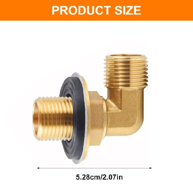 2Pcs Faucet 90 Degree Elbow Joint Cold and Hot Inlet Pipe Joint Brass 1/2inch Male Elbow Backsplash Mount Connector
