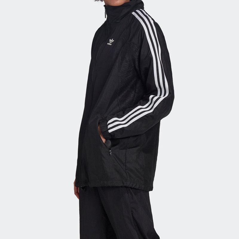 Adidas Originals Large Logo Print Jacket Women Jackets Black FU1756
