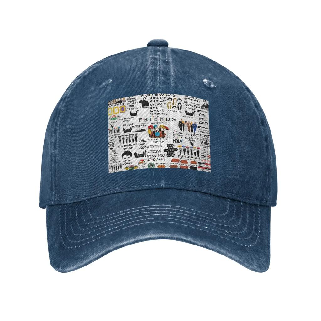Friend TV Show Denim Fabric Cap Casual Baseball Caps Adjustable Hat Summer Unisex Baseball Hats