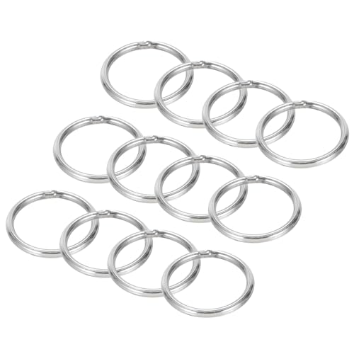 PATIKIL 20pcs 30mm Metal O Rings 304 Stainless Steel O Rings Heavy Smooth Round 3x30mm