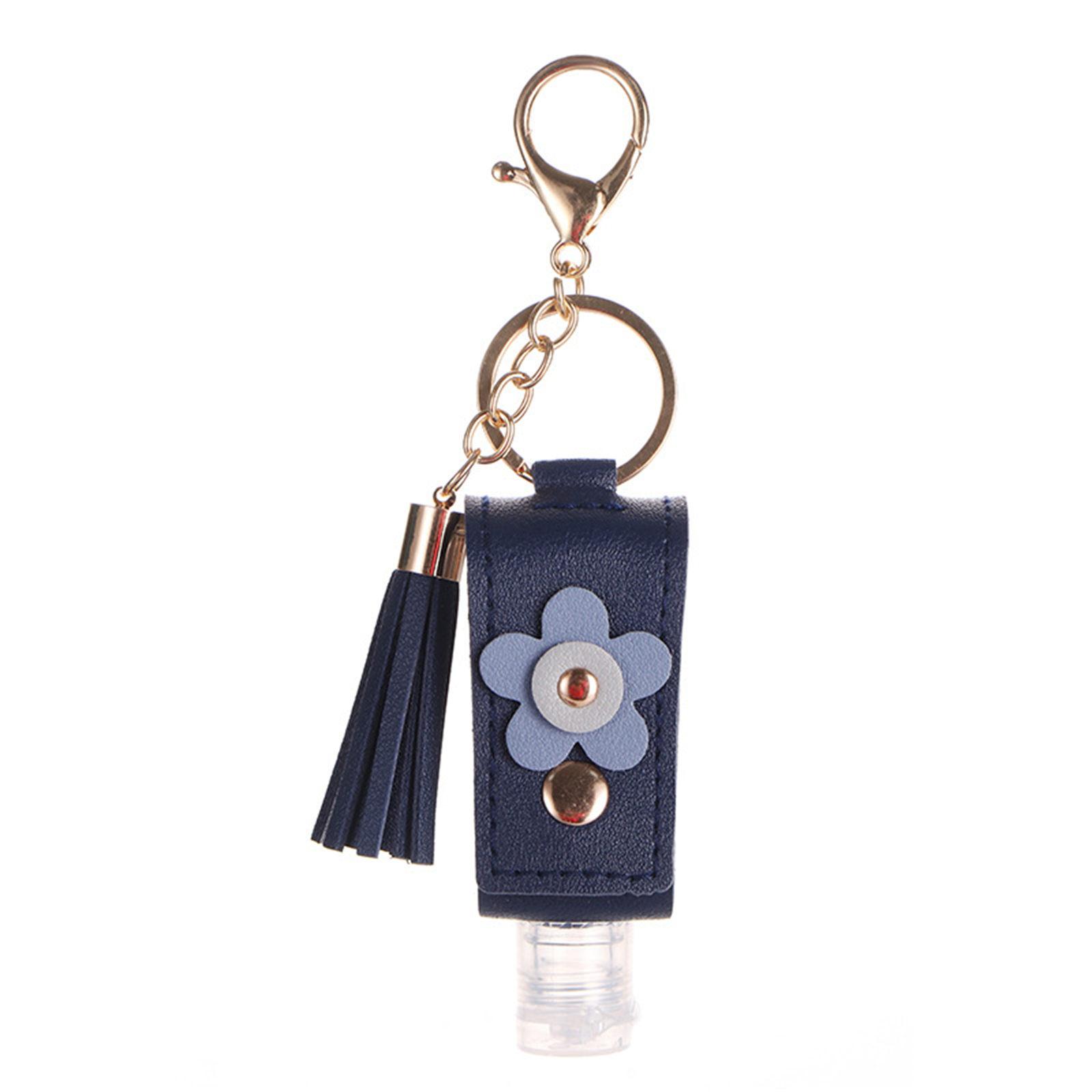 

Многофункциональная пустая дорожная бутылочка-брелок, портативная бутылочка для сжатия, бутылочка для дезинфицирующего средства для рук, держатель-брелок для путешествий темно-синий