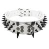 Studded Dog Collar With Rivet Decor PU Leather Medium Large Dogs Adjustable Anti-Chew Neckband