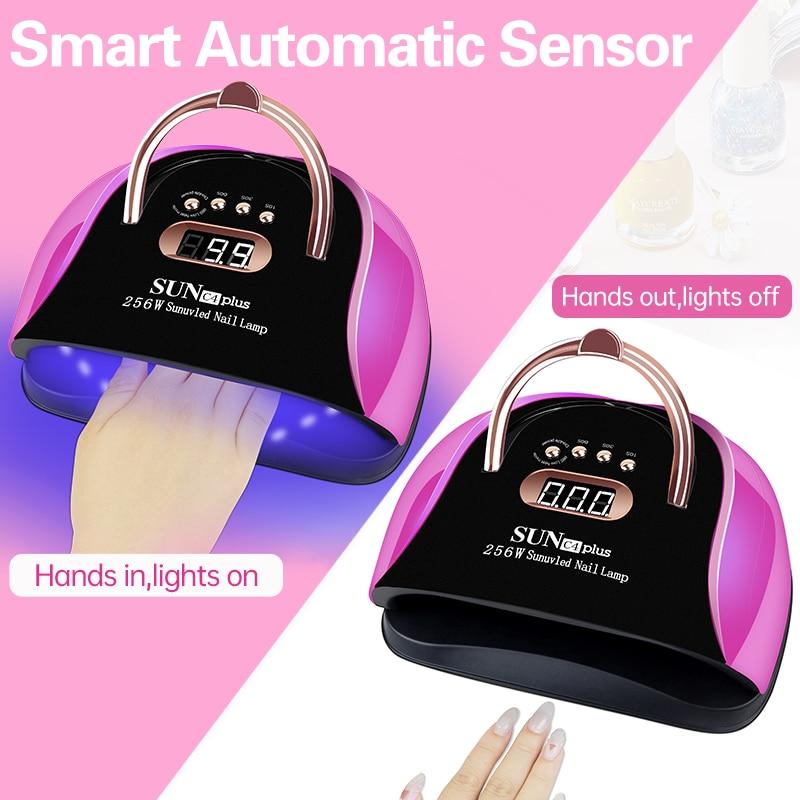 57LEDs UV LED Nail Lamp Acrylic Gel Dryer Lamp With Smart Sensor Low Heat Mode Purple Nail Art Salon Manicure Machine