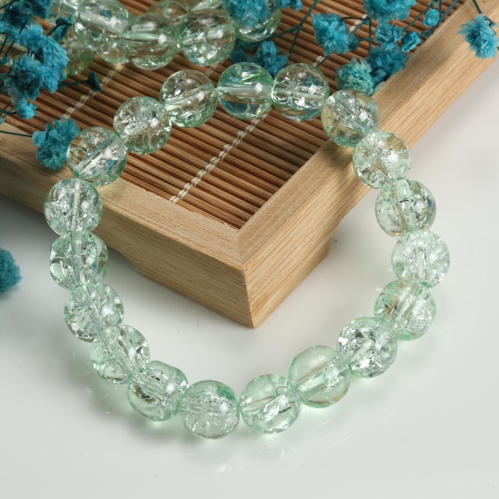 10mm Round Glass Beads Finished Bracelet Creative Design Bead Handmade Modern Mixed Style Trend Hand Jewelry for Women