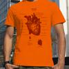 Anatomie srdce Tričko Léto Pánské Street Hip Hop Punk Styl Chlapec Volné Nadměrné unisex Ležérní Módní Trička