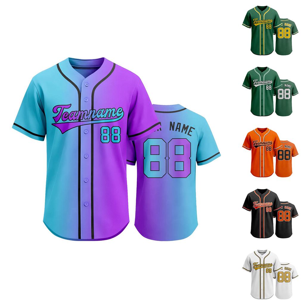 Personalizowana koszulka baseballowa męska damska zapinana na guziki sportowa koszulka z personalizowaną nazwą drużyny numerem siateczkowa tkanina koszulka sportowa
