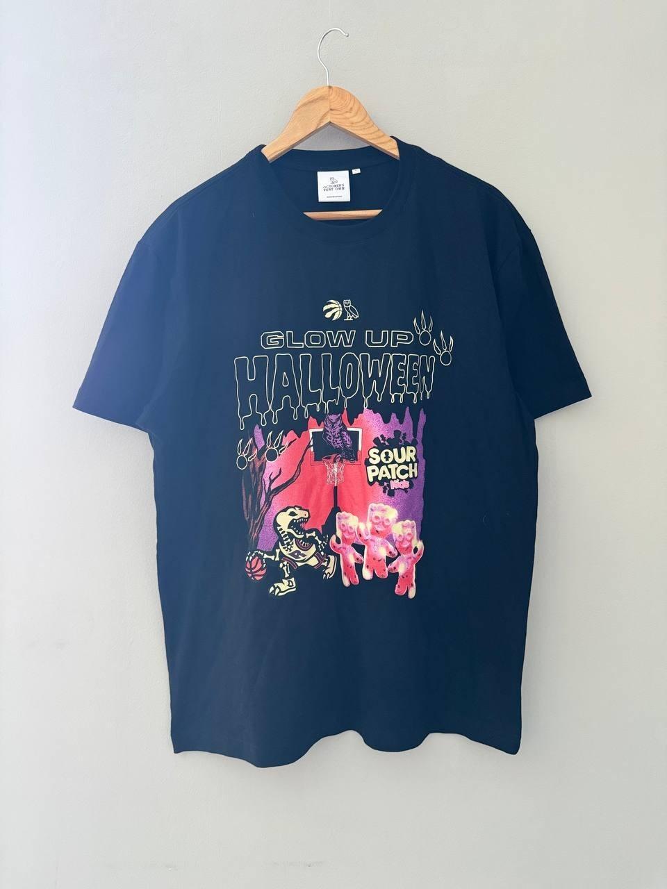 OVO x Toronto Raptors x Sour Patch Kids Halloween Graphic T-Shirt Black Size L Unisex T-Shirt XL