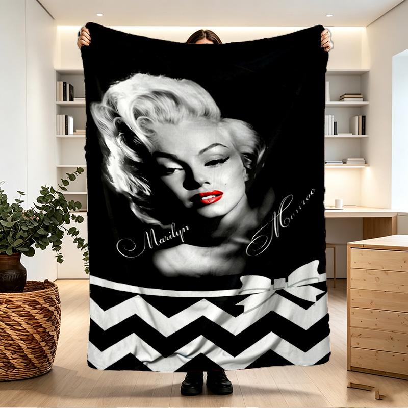 Marilyn Monroe Print Deken - Zacht & Comfortabel, voor Slaapkamer, Reizen, Bank, Huisdecoratie - Verjaardag Kerstcadeau voor Vriend