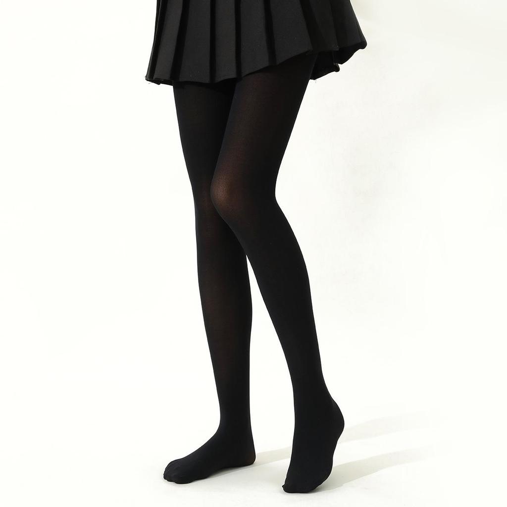 Star-Style Wine Red Matte Tights: Slight Compression for Spring and Autumn