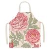 Pastoral Style Floral Series Kitchen Sleeveless Apron Color Floral Linen Apron Parent-Child Children'S Apron